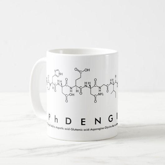 PhDEngineer Peptidsatz-Tasse Kaffeetasse (Vorderseite Links)