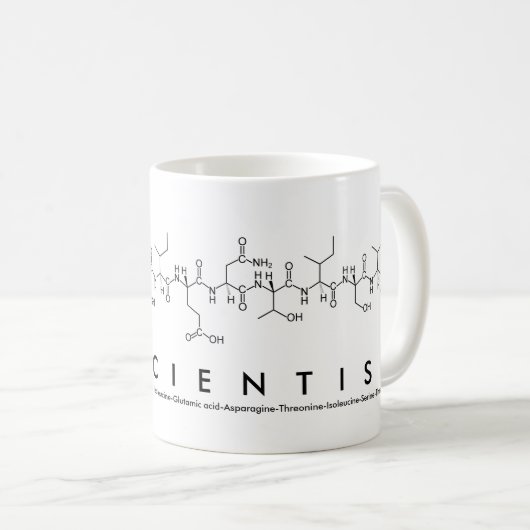 PhDScientist Peptidsatz-Tasse Kaffeetasse (VorderseiteRechts)