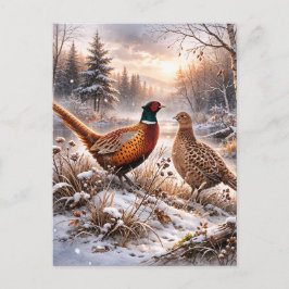 Pheasant  ankündigungspostkarte