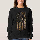 Pheasant Bird Hunter American Flag Camouflage Phea Sweatshirt (Vorderseite)