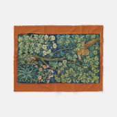 Pheasant Bird in a Tree (von William Morris) Fleecedecke (Vorderseite (Horizontal))