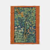 Pheasant Bird in a Tree (von William Morris) Fleecedecke (Vorderseite)