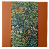 Pheasant Bird in a Tree (von William Morris) Fliese (Vorderseite)