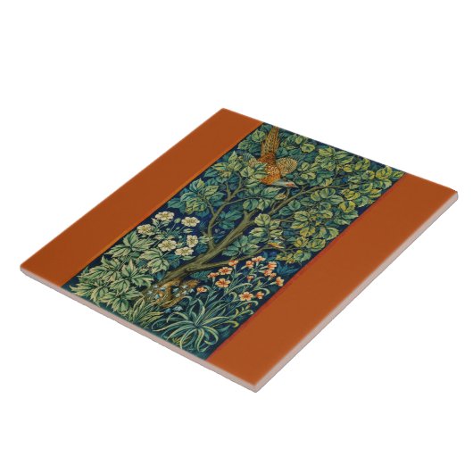 Pheasant Bird in a Tree (von William Morris) Fliese (Seite)