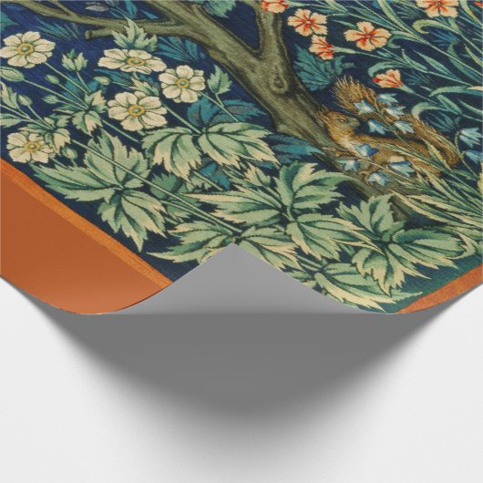 Pheasant Bird in a Tree (von William Morris) Geschenkpapier (Ecke)