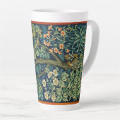 Pheasant Bird in a Tree (von William Morris) Milchtasse (Rechte Ecke)