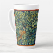 Pheasant Bird in a Tree (von William Morris) Milchtasse (Linke Ecke)