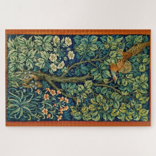 Pheasant Bird in a Tree (von William Morris) Puzzle (Horizontal)