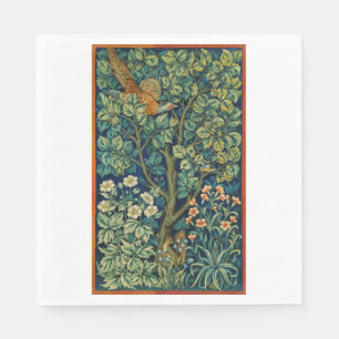 Pheasant Bird in a Tree (von William Morris) Serviette