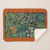 Pheasant Bird in a Tree (von William Morris) Sherpadecke (Vorderseite (Horizontal))