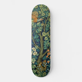 Pheasant Bird in a Tree (von William Morris) Skateboard