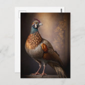 Pheasant Bird Postcard Postkarte (Vorne/Hinten)
