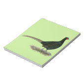 Pheasant Black Rooster Notizblock (Rotiert)