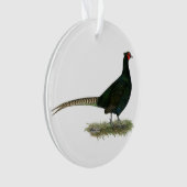 Pheasant Black Rooster Ornament (Vorderseite)