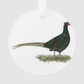 Pheasant Black Rooster Ornament (Rückseite)