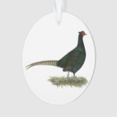 Pheasant Black Rooster Ornament (Vorderseite)