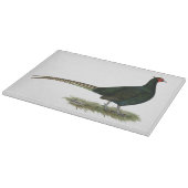 Pheasant Black Rooster Schneidebrett (Ecke)
