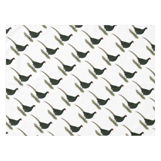 Pheasant Black Rooster Tischdecke (Vorderseite (Horizontal))