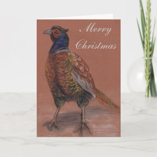Pheasant British Wildlife Weihnachtskarten Feiertagskarte (Vorderseite)