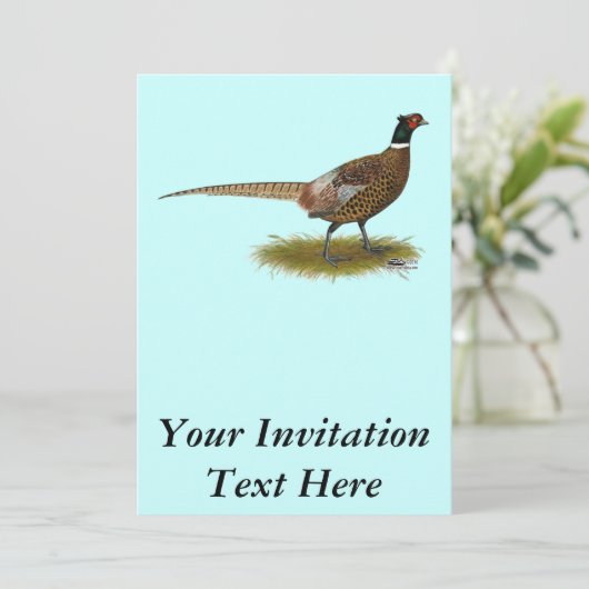 Pheasant Einladung (Stehend Vorderseite)