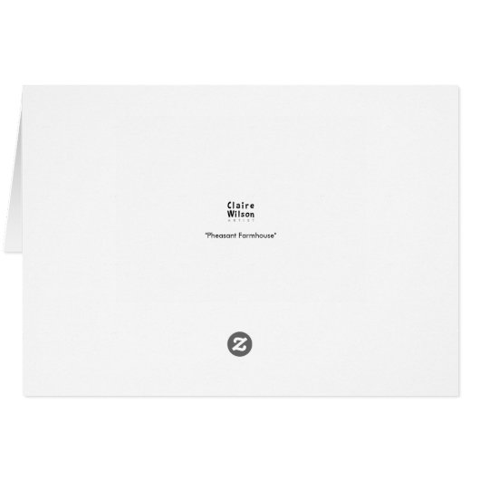 Pheasant Farmhouse Card (Rückseite Horizontal)