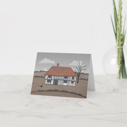 Pheasant Farmhouse Karte (Vorderseite)