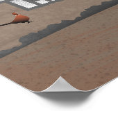 Pheasant Farmhouse Poster (Ecke)