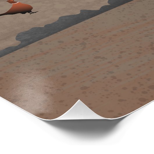 Pheasant Farmhouse Poster (Ecke)