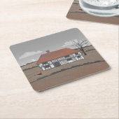 Pheasant Farmhouse Rechteckiger Pappuntersetzer (angewinkelt)