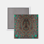 Pheasant Feather Fraktal Design Magnet (Vorderseite/Rückseite)