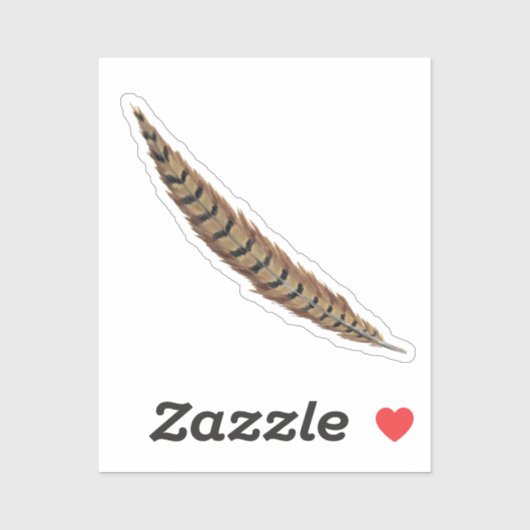 Pheasant Feather Vinyl Sticker (Blatt)