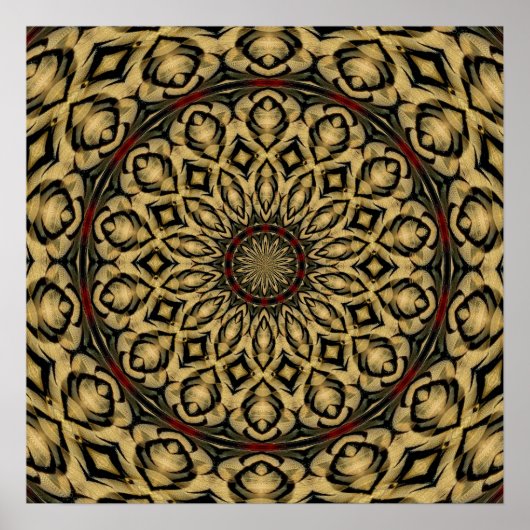 Pheasant Feathers Kaleidoscope Poster (Vorne)