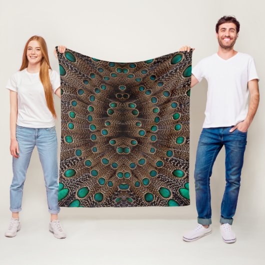 Pheasant Fether Fraktal Design Fleecedecke (Beispiel)