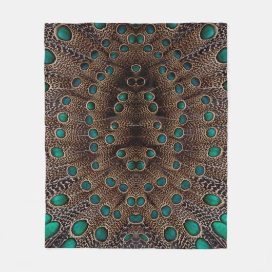 Pheasant Fether Fraktal Design Fleecedecke (Vorderseite)