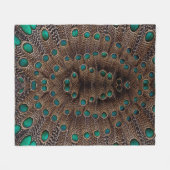 Pheasant Fether Fraktal Design Fleecedecke (Vorderseite (Horizontal))