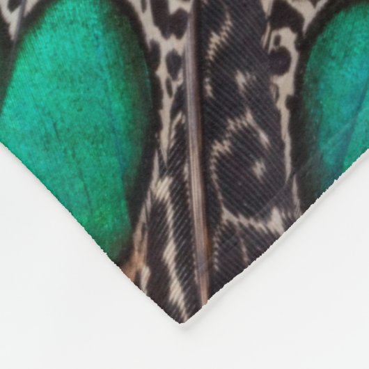 Pheasant Fether Fraktal Design Fleecedecke (Ecke)