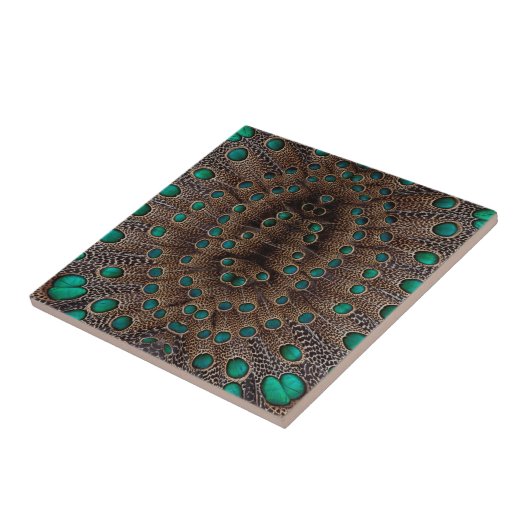 Pheasant Fether Fraktal Design Fliese (Seite)