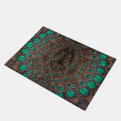 Pheasant Fether Fraktal Design Fußmatte (Schrägansicht)