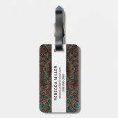 Pheasant Fether Fraktal Design Gepäckanhänger (Rückseite vertikal)