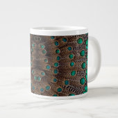 Pheasant Fether Fraktal Design Jumbo-Tasse (Vorderseite Rechts)
