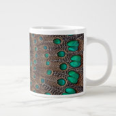 Pheasant Fether Fraktal Design Jumbo-Tasse (Rechts)