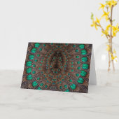 Pheasant Fether Fraktal Design Karte (Gelbe Blume)