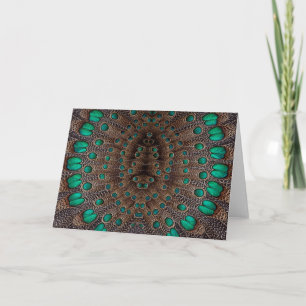 Pheasant Fether Fraktal Design Karte