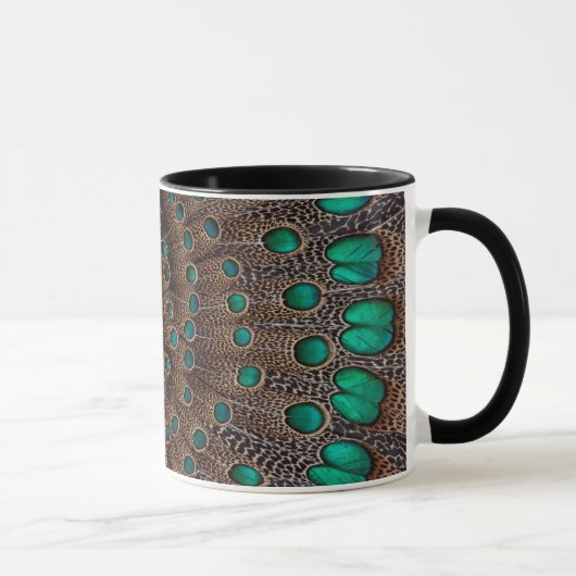 Pheasant Fether Fraktal Design Tasse (Rechts)