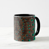 Pheasant Fether Fraktal Design Tasse (VorderseiteRechts)