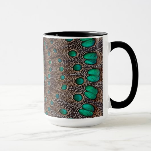 Pheasant Fether Fraktal Design Tasse (Rechts)