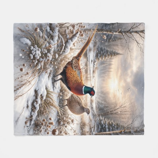 Pheasant  fleecedecke (Vorderseite (Horizontal))
