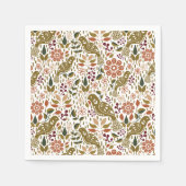 Pheasant Folk Art Cocktail Napkin Fall Party Dekor Serviette (Vorderseite)