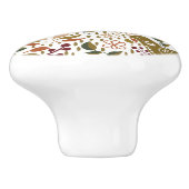 Pheasant Folk Art Knob Puls | Rustikale Hardware Keramikknauf (Seitenansicht)