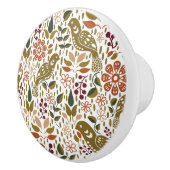 Pheasant Folk Art Knob Puls | Rustikale Hardware Keramikknauf (Rechts)